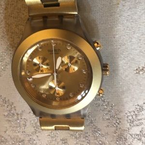 SWATCH WATCH ROUND GOLD, Gently worn